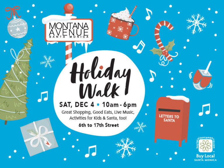 December 4, 2021 The Montana Avenue Holiday Walk LA Art Party